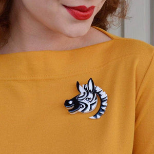 Erstwilder Zesty Zebra Brooch BH6720-7080