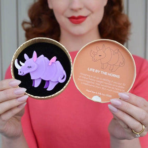 Erstwilder Life By the Horns Rhino Brooch BH6725-5000