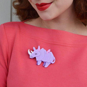Erstwilder Life By the Horns Rhino Brooch BH6725-5000