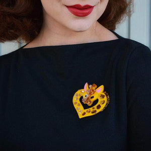 Erstwilder Heart of Africa Giraffes Brooch BH6722-6090