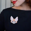 Finnicky Fennec Fox Brooch