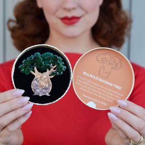 Erstwilder Bulbous Baobab Tree Brooch BH6727-9040