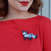 Erstwilder Bat-Eared Bestie Fox Brooch BH6718-7100