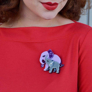 Erstwilder Mother Ella Elephants Brooch BH6721-5071