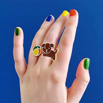 Erstwilder Snuffy Enamel Ring