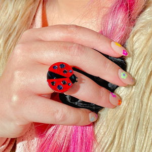 Erstwilder Lou-Lou Ladybug Statement Ring