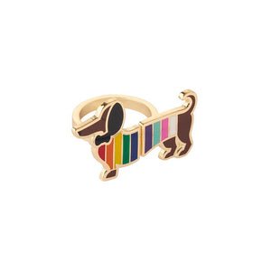 Spiffy the Supportive Dog Enamel Ring  -  Erstwilder  -  Quirky Resin and Enamel Accessories