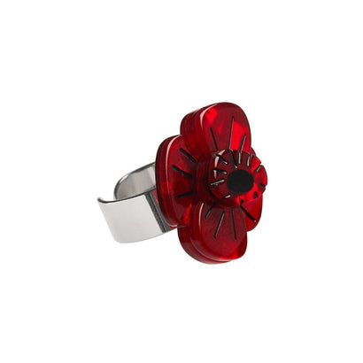 Erstwilder Remembrance Poppy Ring AF1RG01 L