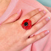 Erstwilder Poppy Field Statement Ring