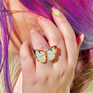 Erstwilder Social Butterfly Statement Ring