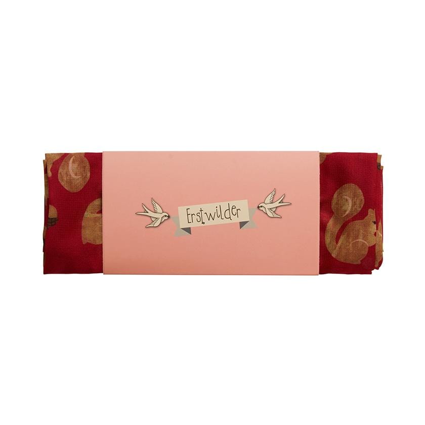 Erstwilder The Satisfied Squirrel Head Scarf SC0017-1292