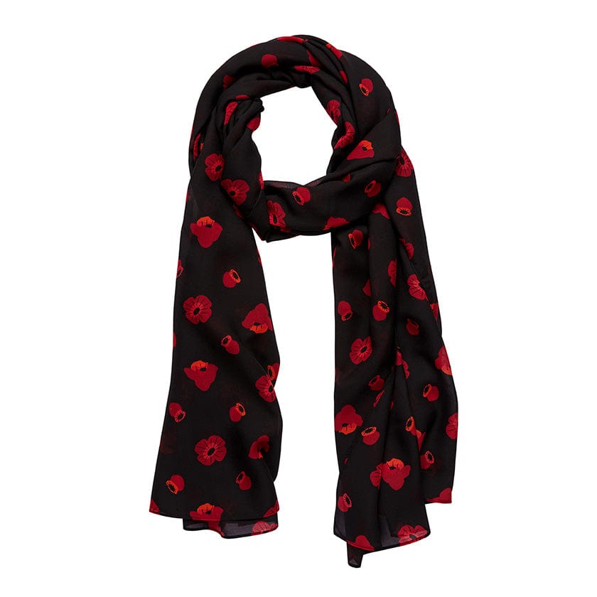 Erstwilder Remembrance Poppy Large Neck Scarf AF1SN01