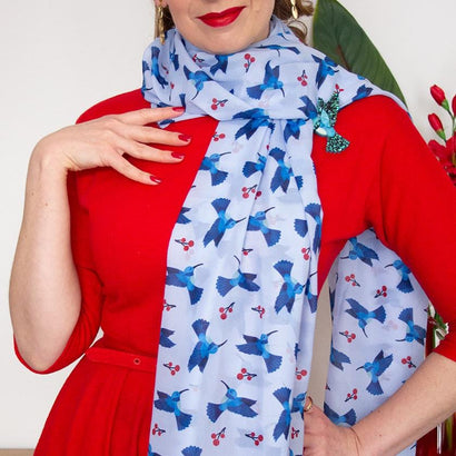 Erstwilder Hyacinth Hummingbird Neck Scarf SC1072-3000