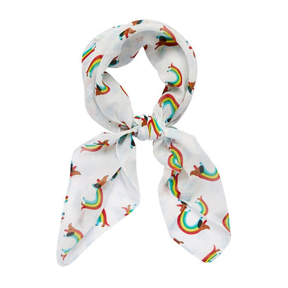 Erstwilder Rainbow Ruff Head Scarf White AH1SH03