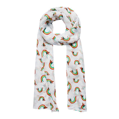 Erstwilder Rainbow Ruff Neck Scarf White AH1SN03