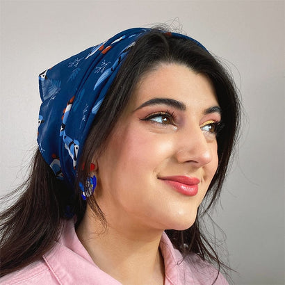 Erstwilder Blue Jay Way Head Scarf Navy AH1SH04