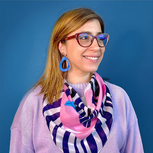 Erstwilder The Zealous Zebra Square Scarf AK1SQ02