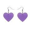 Erstwilder Essentials Solid Heart Bubble Resin Drop Earrings - Lavender EE1026-BU5100
