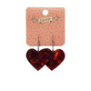 Erstwilder Essentials Solid Heart Lava Resin Drop Earrings - Red EE1026-L1000