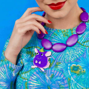 Erstwilder Chaz the Chinchilla Brooch BH6672-5040