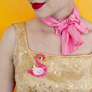 Erstwilder Francie the Flamingo Brooch BH6674-2065