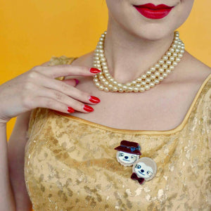 Erstwilder The Slothertons Double Brooch BH6681-8112