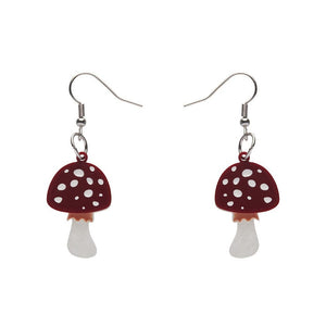 Erstwilder Twinning Toadstools Drop Earrings AH1EG02