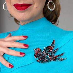 Erstwilder Fancie Jo Sparrow Brooch BH5287-3010