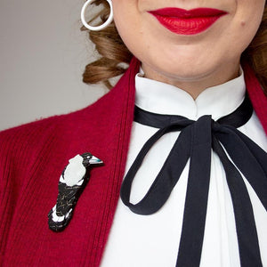 Erstwilder Marjorie Magpie Brooch BH5764-8070
