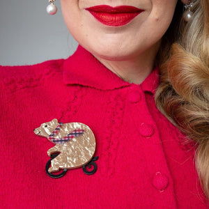 Erstwilder Grouchy Bear Brooch BH4038-9100