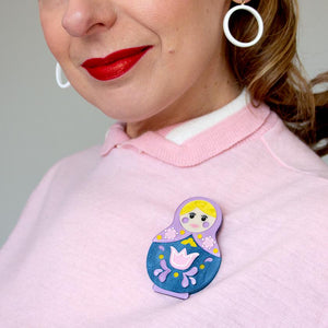 Erstwilder Matryoshka Memories Toy Brooch BH6711-2000